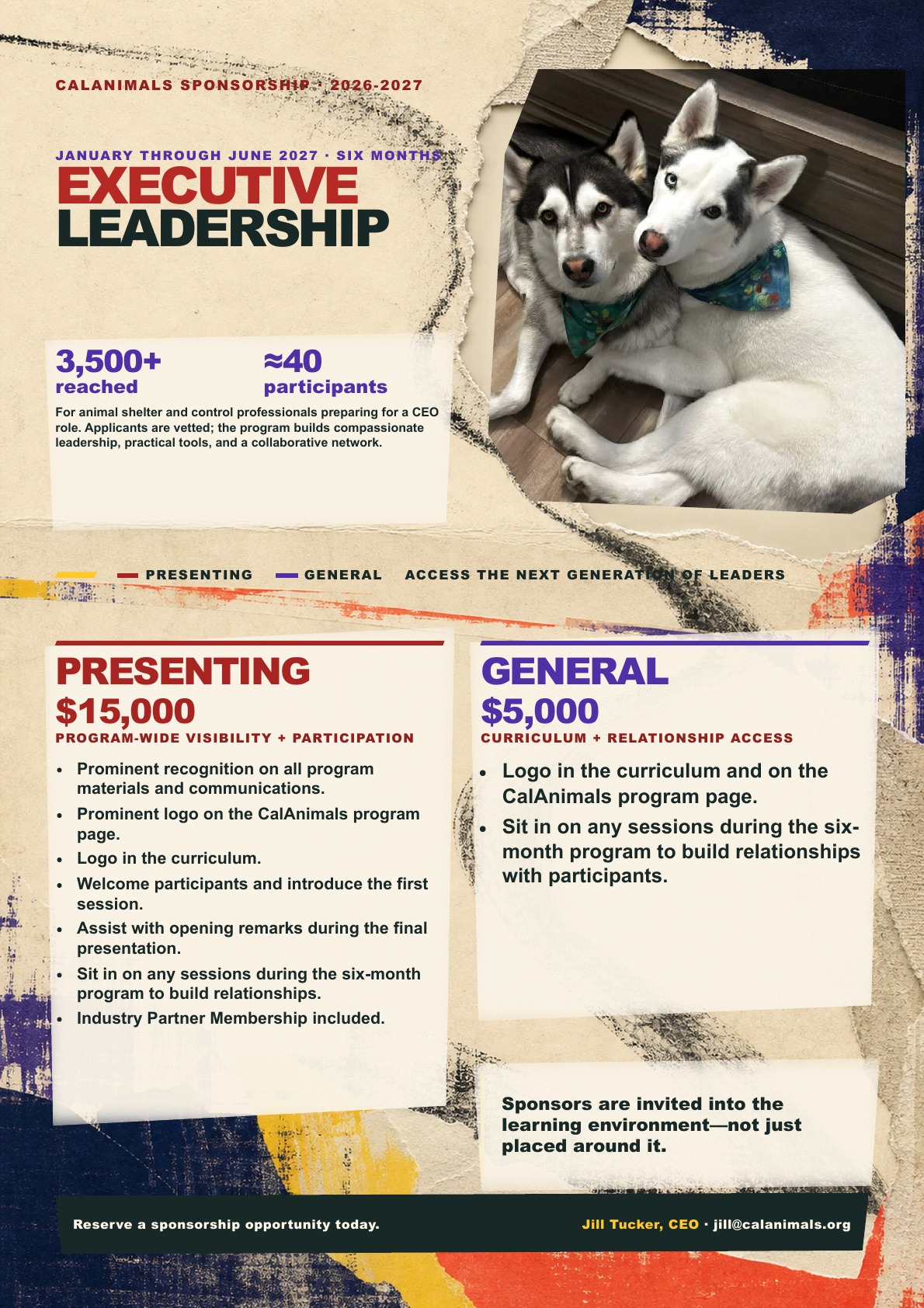Redesigned CalAnimals sponsorship prospectus, page 4