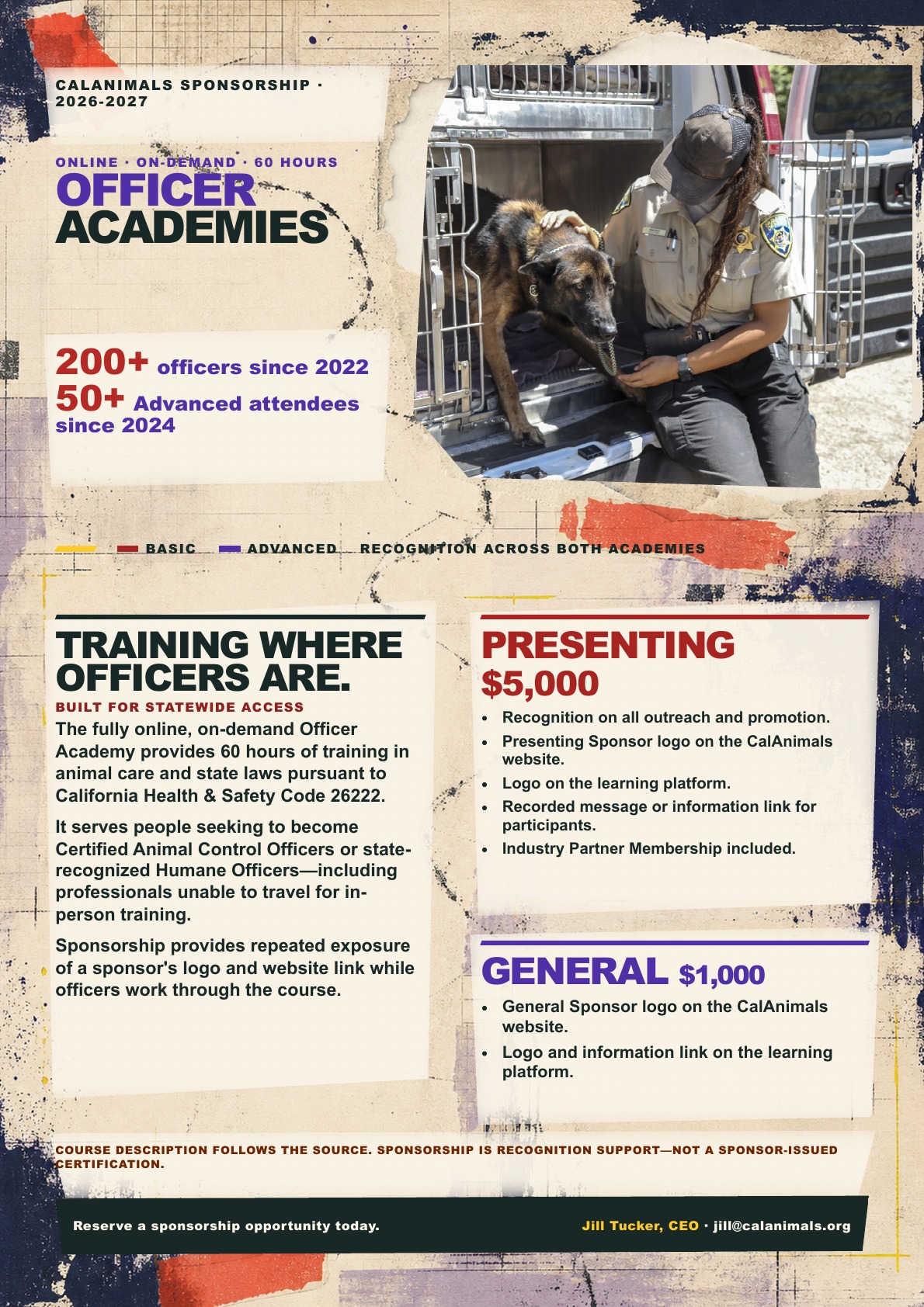 Redesigned CalAnimals sponsorship prospectus, page 5
